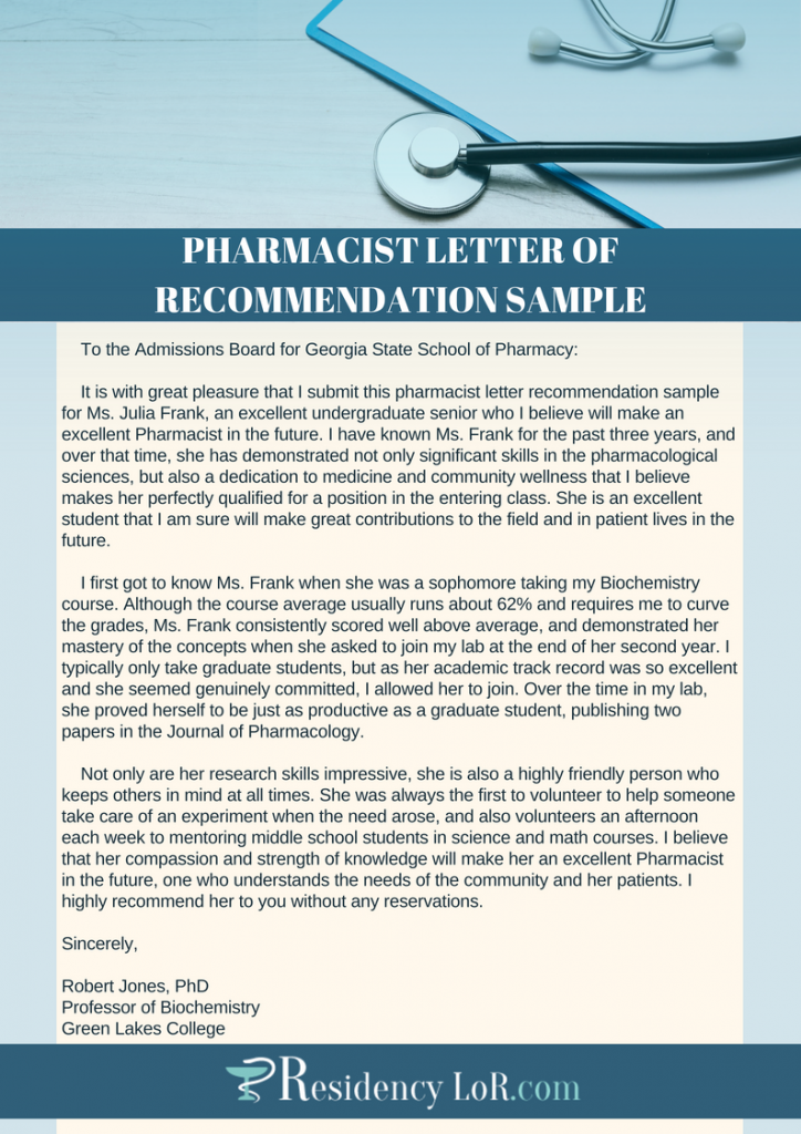 application letter for training in pharmacy